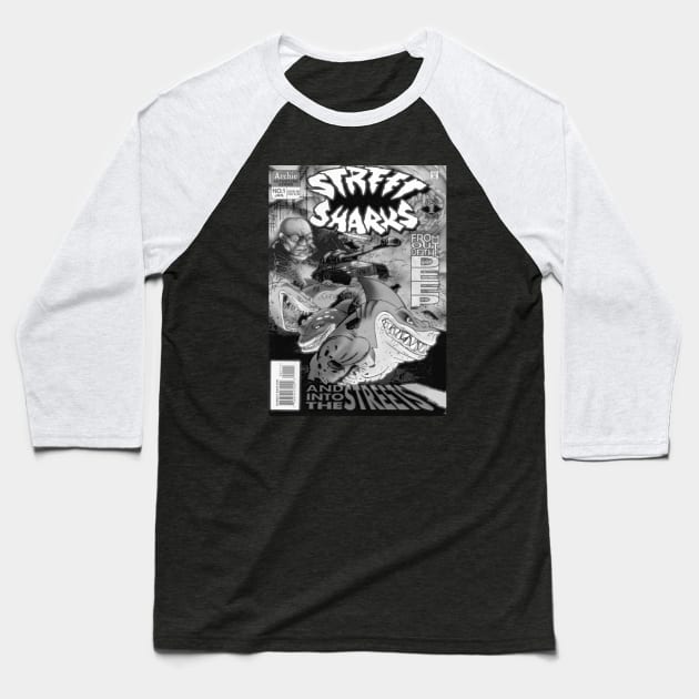 Street Sharks - Archie Comics Cover Baseball T-Shirt by OfficeBros